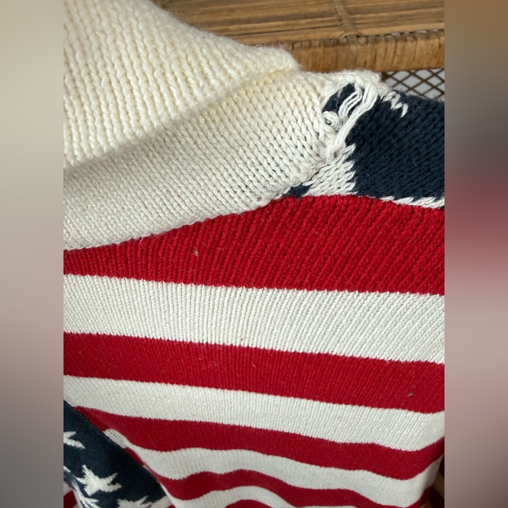 Show Me Your Mumu Zippy Cardigan American Flag Knit Patriotic Sweater Size S - Picture 8 of 8